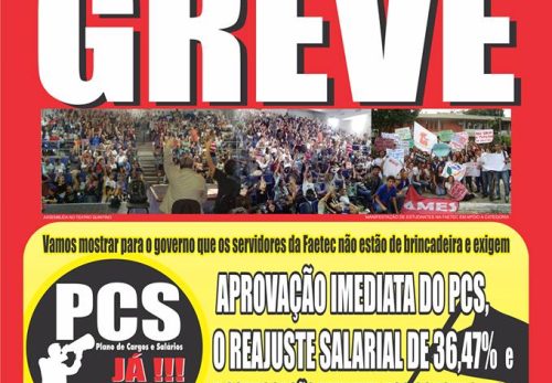 Cartaz greve faetec